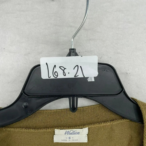 Wallace Sweater Women's S Brown Striped Knitted Ribbed V-Neck Button Up Cardigan - Picture 9 of 9